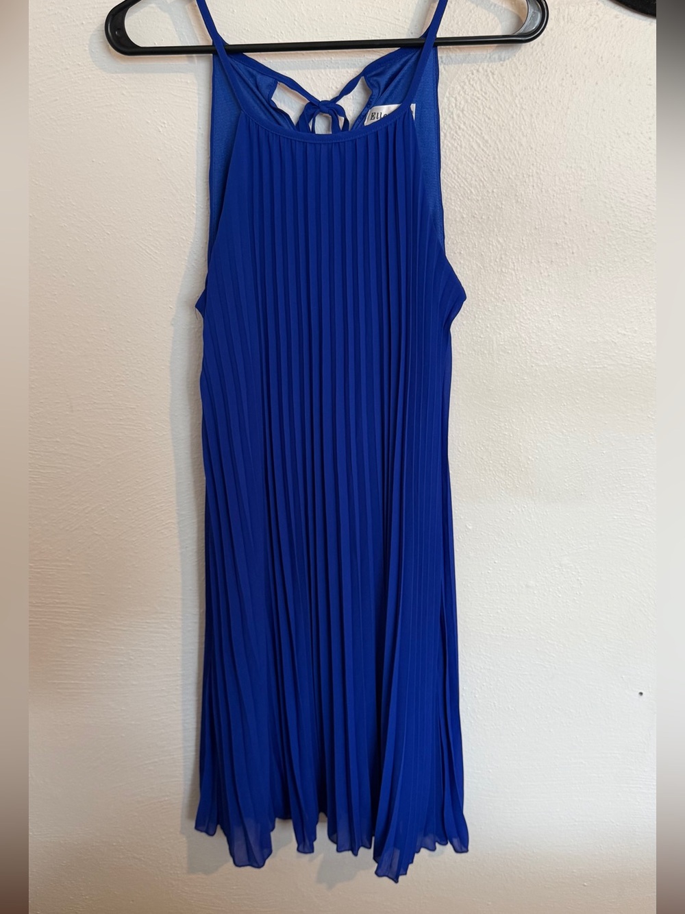 Royal Blue Pleated Midi Dress - Unbranded